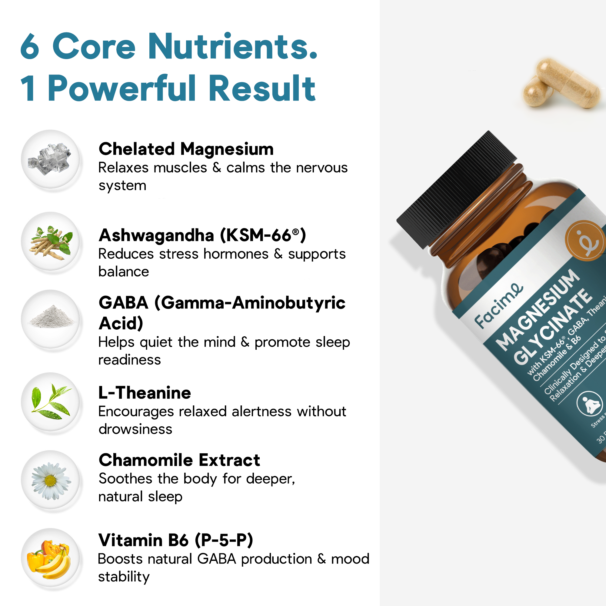 Stress and Sleep - Premium Chelated Magnesium Glycinate with Ashwagandha & GABA - Deep Stress Recovery & Sleep Quality - Made in USA - 90 Capsules