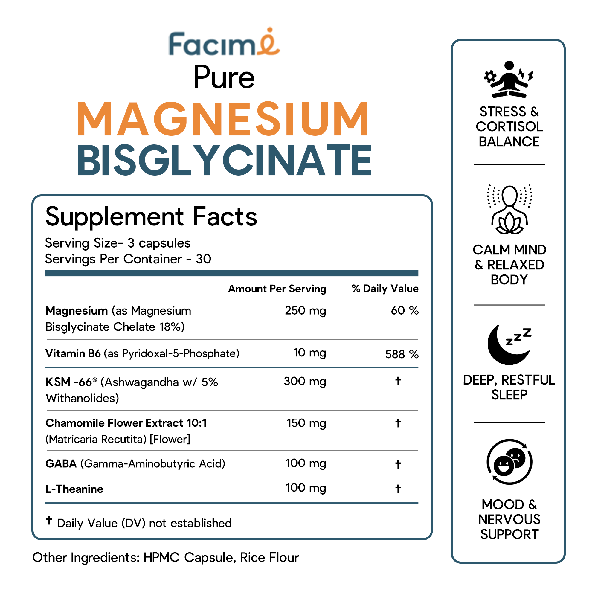 Sleep and Stress - Premium Chelated Magnesium Glycinate with Ashwagandha & GABA - Deep Stress Recovery & Sleep Quality, Muscle Relaxation - Made in USA - 90 Capsules