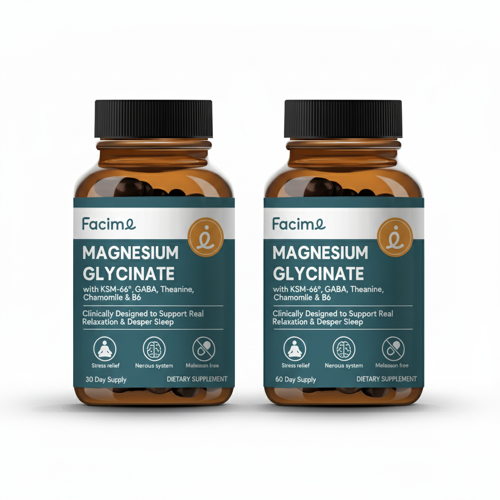 Sleep and Stress - Premium Chelated Magnesium Glycinate with Ashwagandha & GABA - Deep Stress Recovery & Sleep Quality, Muscle Relaxation - Made in USA - 90 Capsules