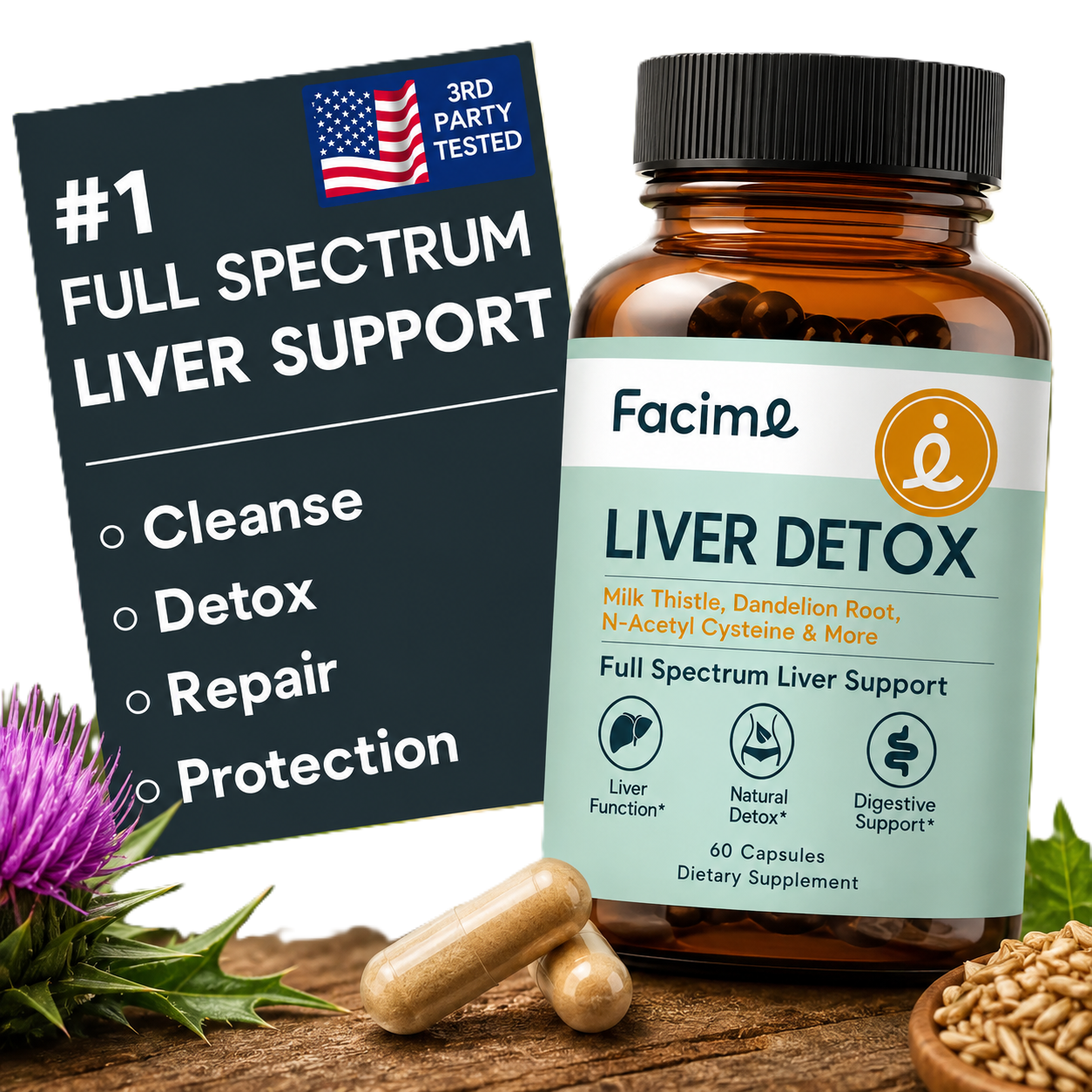 Facime Liver Wellness — Daily Detox & Antioxidant Support