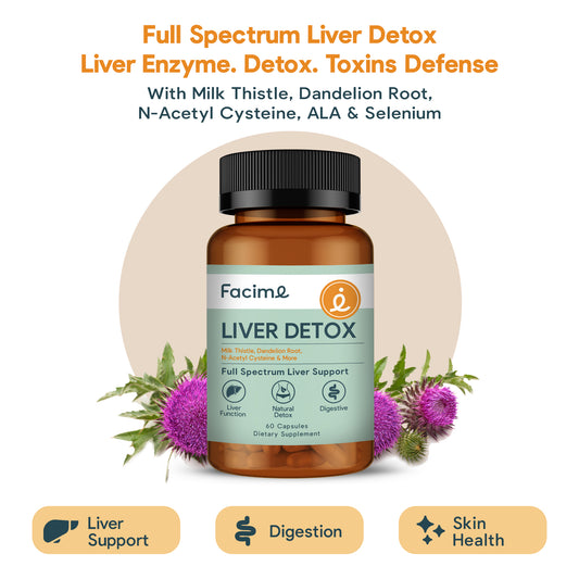 Liver Detox & Repair with Silymarin Milk Thistle, Dandelion Root, NAC & others